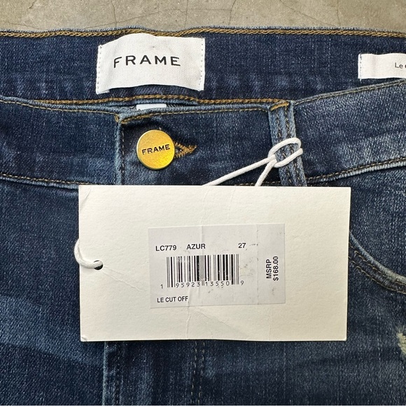 Frame Le Cutoff Denim Shorts Sz 27 - Picture 8 of 10